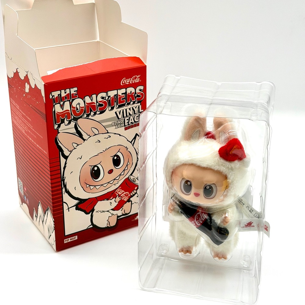 Pop Mart Labubu The Monsters Coca-Cola Vinyl Face Plush Blind Box Figure White